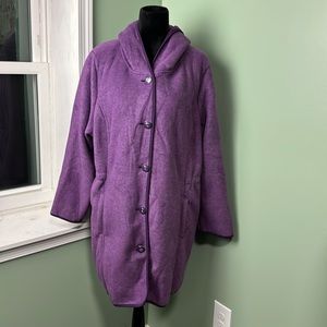 d & co. Purple fleece jacket XL.